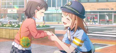 見守る制服の天使