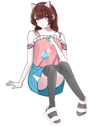 猫耳少女のゆめかわポーズ