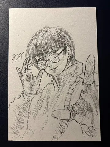 個性的メガネのポートレート