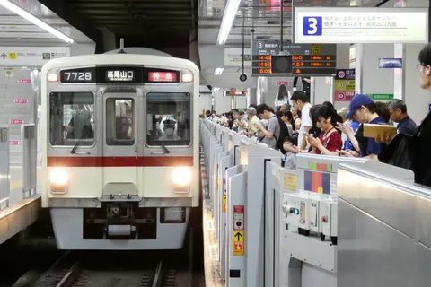 滑り込む特急、駅の日常