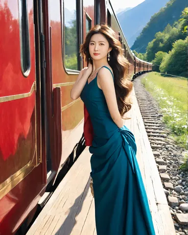 列車と青いドレスの余韻