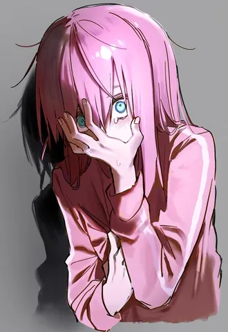 ピンクの髪に渦巻く瞳