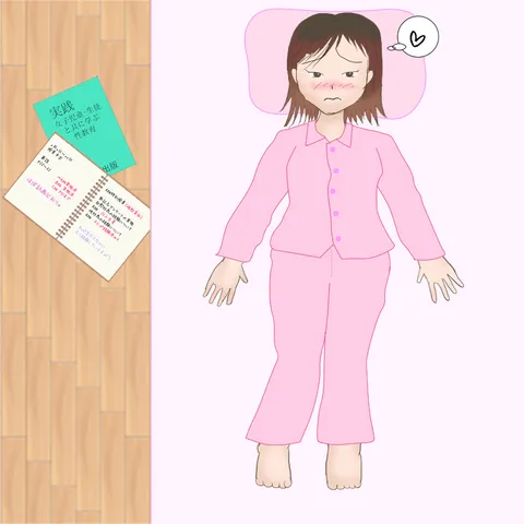 ピンクの眠り前の空気感
