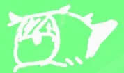 緑に浮かぶ白い線画の謎