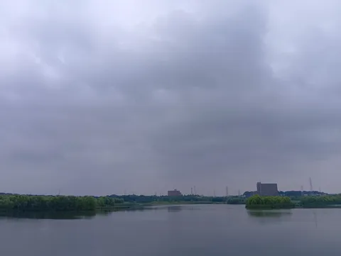 静寂に包まれた水辺の風景