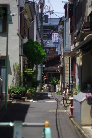 路地の奥に佇む日常の風景