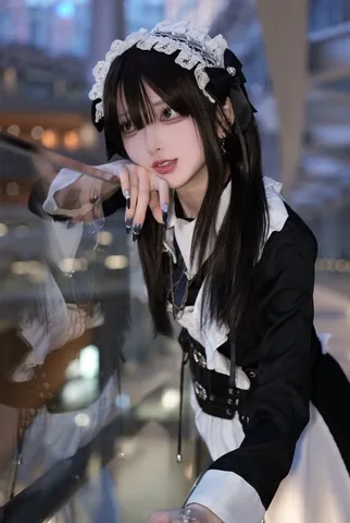 メイド服とクールな眼差し