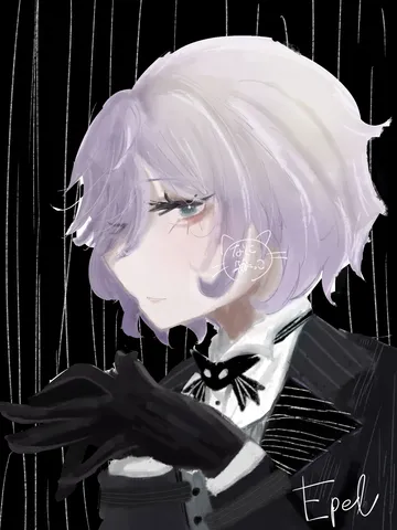 雨の夜の黒猫スタイル