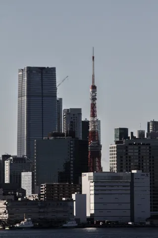 摩天楼と東京タワーの共演
