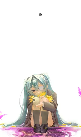 スマホに慰めを求める少女
