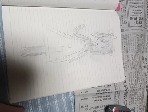 ノートに描いた? 少女のスケッチ