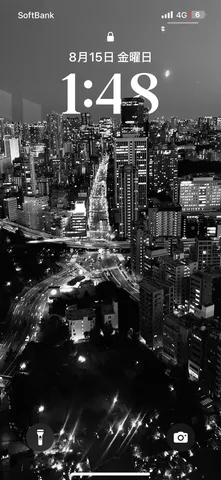 モノクロームの都市夜景