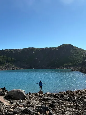湖畔で雄叫び、解き放たれた私