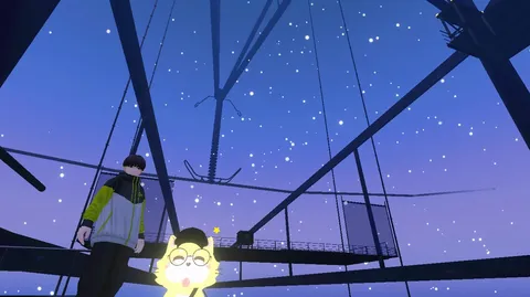 星降る夜の仮想空間