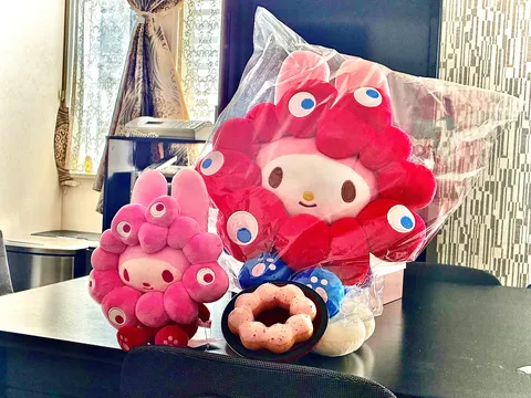 ぽてっと可愛い、マイメロディのぬいぐるみ