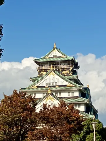 緑と白のコントラスト、古都の趣