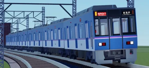 高架線を駆け抜ける特急列車