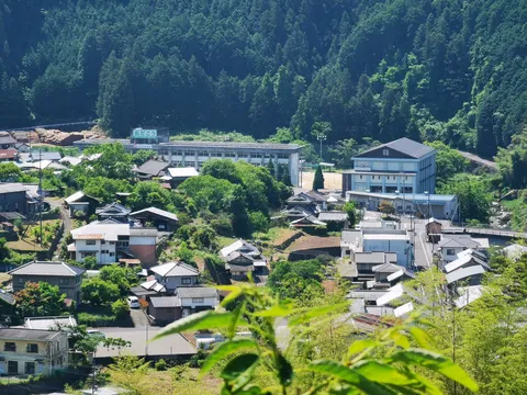 緑豊かな山間の集落