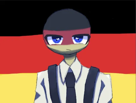 ドイツ国旗の少年