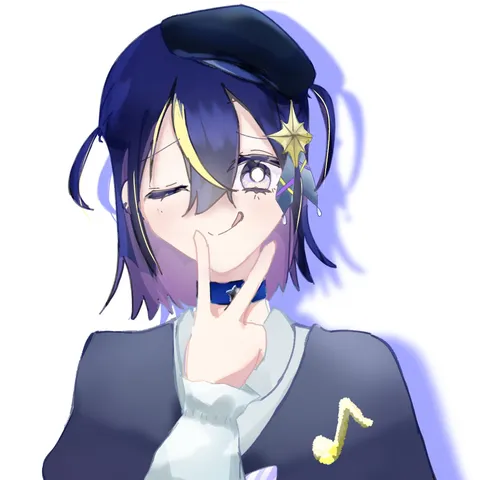 ウインクでピース！ 音楽好きの可愛いショット