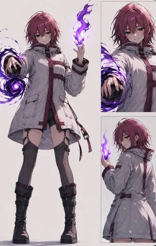 魔力の奔流、クールな衣装