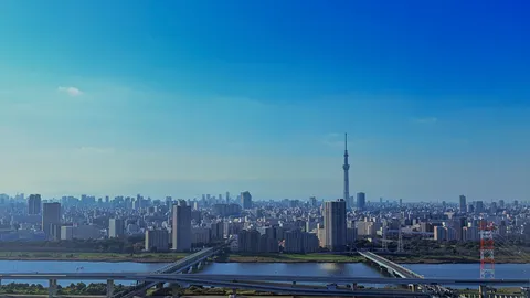 空と川のあいだの大都会