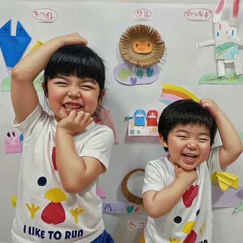 笑顔とポーズが完全シンクロ！