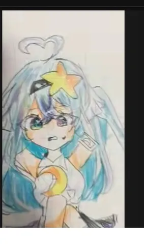 星と三日月のアニメ少女