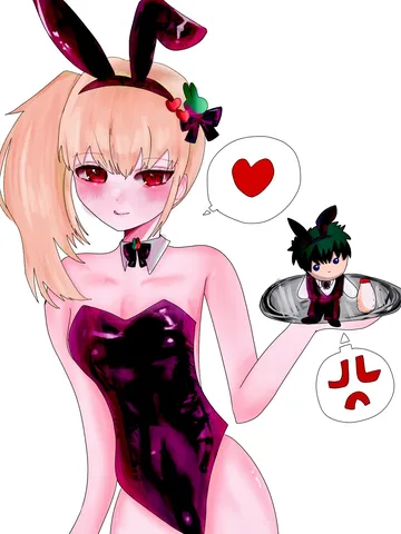 バニーガールとミニキャラの攻防？