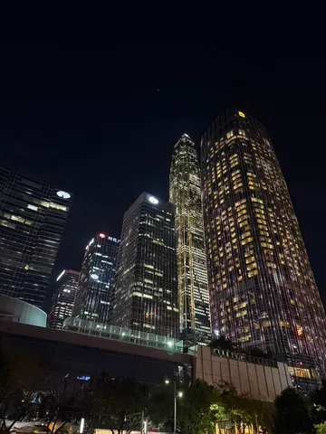 夜空に輝く摩天楼