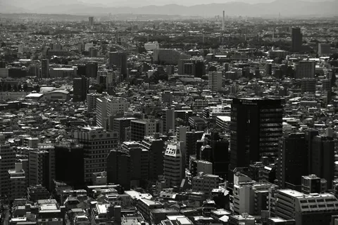 どこまでも続く都市の風景