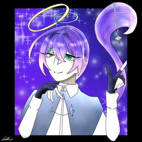 星降る夜の、紫の幻。