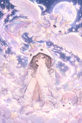 星空と羽のおとぎ