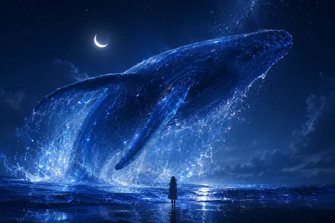 夜の海を泳ぐ幻想