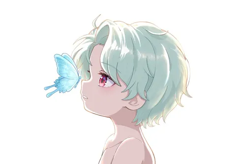 幻想的な出会い、蝶とのひととき