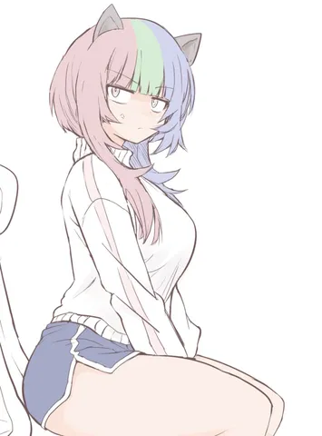 パステル色の静かな視線