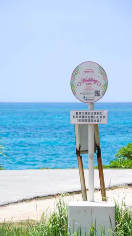 青い海とウェディング許可証