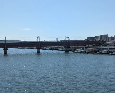 水辺に架かる静かな光景