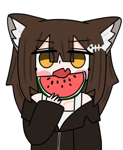 スイカの誘惑、猫耳少女