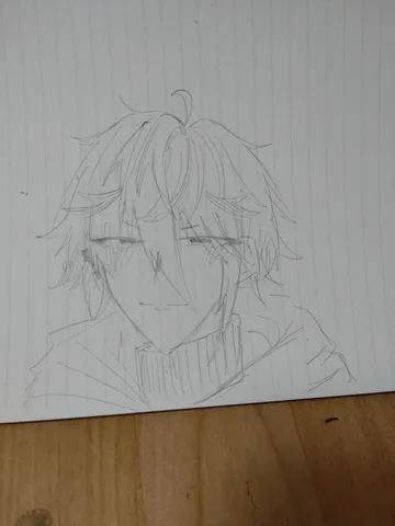 眠そうな微笑みの影