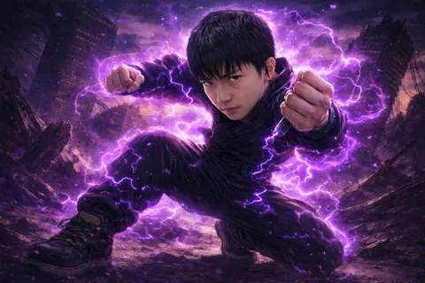 紫電を纏う少年、激闘の予感