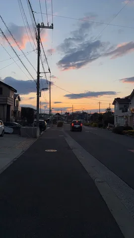 茜色に染まる帰り道