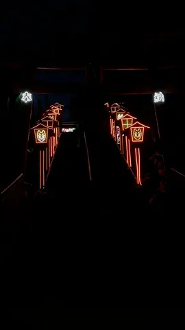 幻想的な光の道