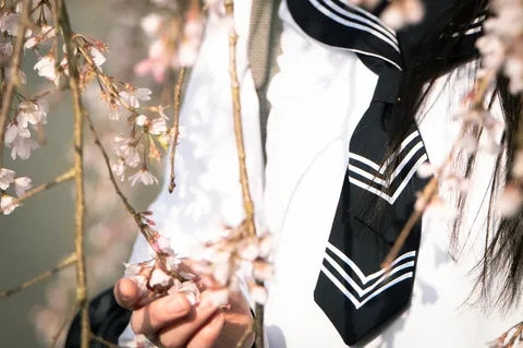 制服と桜のやわらかな季節