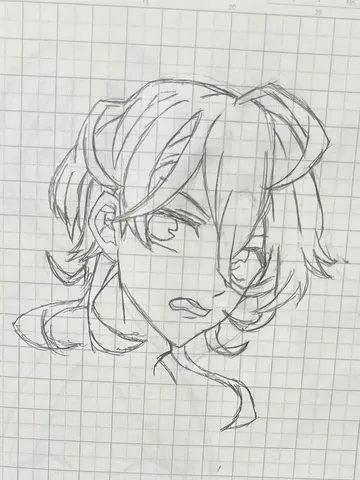 風の髪と切ない表情