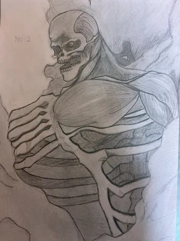 骸骨 titans muscle drawing