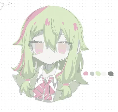 幻想的な色合いの少女