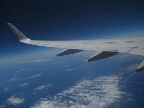 ピカチュウも空の旅