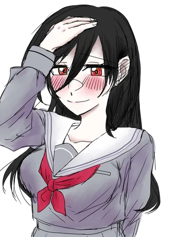 照れてる？それとも気合入れ？