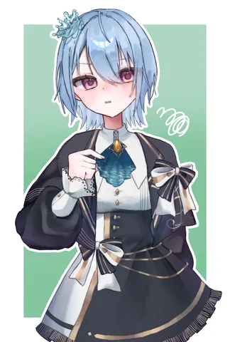 淡い青に包まれた装い